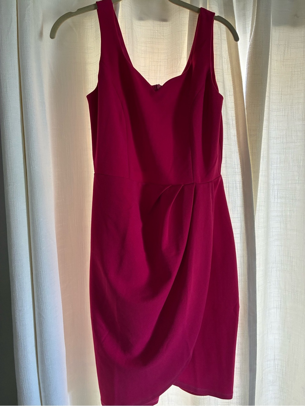 Sleeveless Fuchsia Sheath Dress